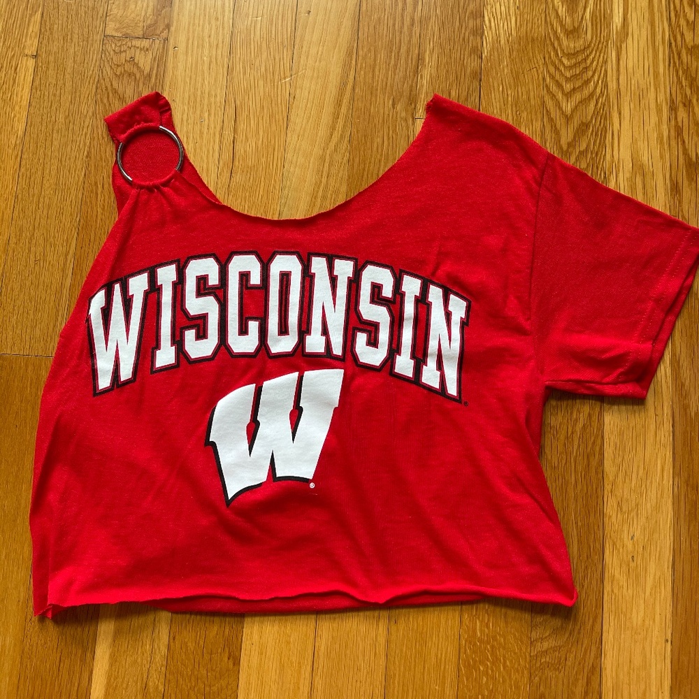 Off the Shoulder Wisconsin Tailgate Top